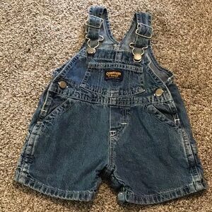 Oshkosh jean bib overall shorts, toddler size small
